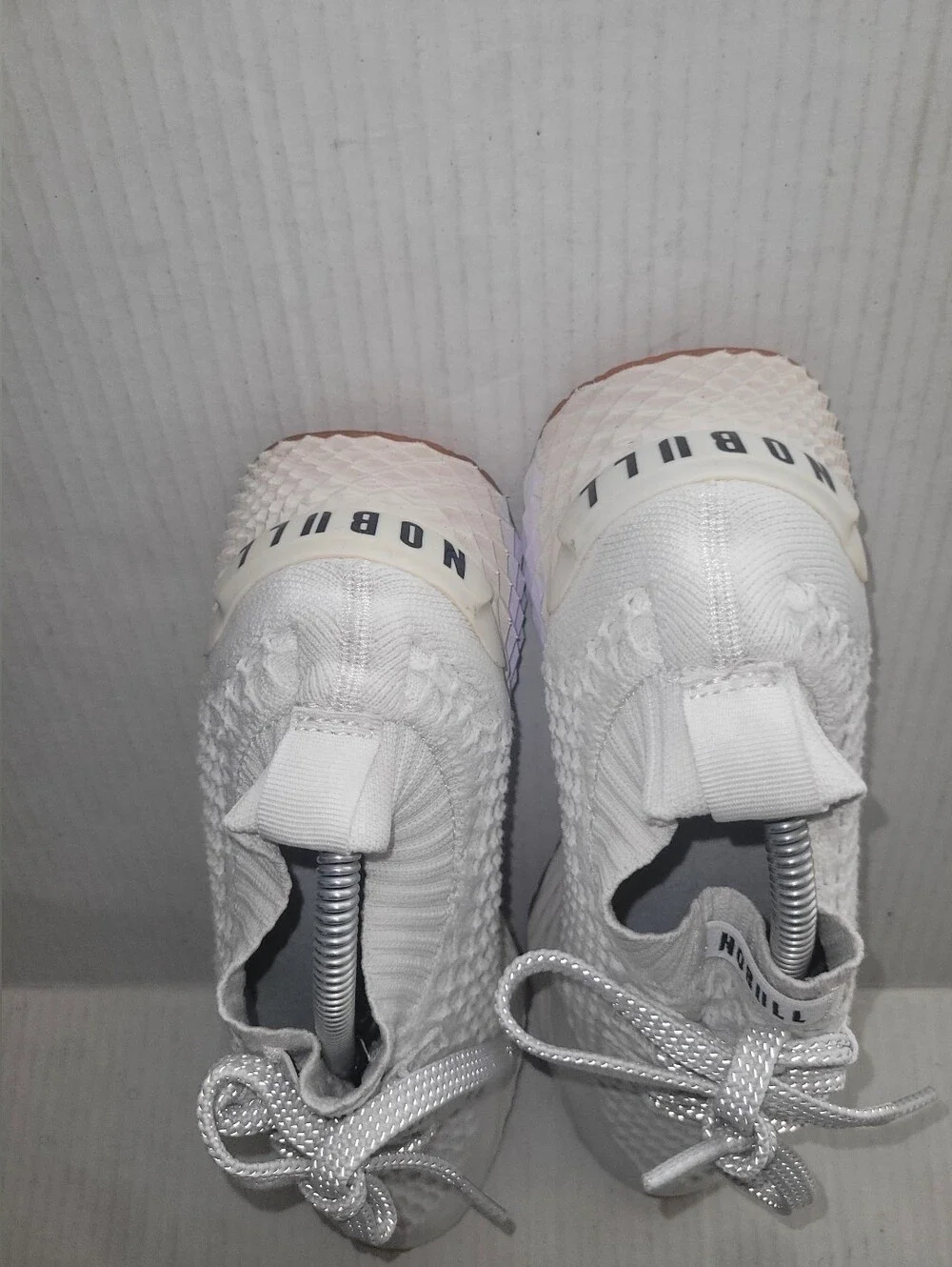 NOBULL Knit Runner Shoes Mens 10 Womens Athletic Training 11.5 Sneaker White Gum